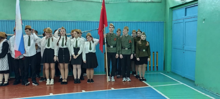 Смотр строя и песни в преддверии Дня защитника Отечества.